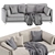 Elegant DItre Italia Sofa Krisby 3D model small image 7