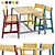Modern Ikea Children Ypperlig Table 3D model small image 1