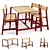 Modern Ikea Children Ypperlig Table 3D model small image 2