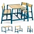 Modern Ikea Children Ypperlig Table 3D model small image 3