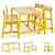 Modern Ikea Children Ypperlig Table 3D model small image 4