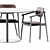 Elegant Sol D1300 Table & Klara Armrest Chair 3D model small image 5
