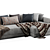 Elegant Poliform Chaise Longue Sofa 3D model small image 2