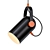 Sleek Black Tube Pendant 3D model small image 1