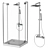 Cezares Shower Corner Set: Stylish and Versatile 3D model small image 2