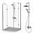 Cezares Shower Corner Set: Stylish and Versatile 3D model small image 3