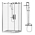 Cezares Shower Corner Set: Stylish and Versatile 3D model small image 5