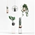 Modern Indoor Planters | Hanging & Standing | 5 Varieties 3D model small image 1