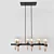 Sleek Bronze Bauhaus Chandelier 3D model small image 4