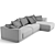 Luxurious Fendi Casa Blaze Sectional 3D model small image 6