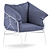 Ataman Mesh Garden Armchair 3D model small image 3