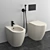 Cielo Smile Back to Wall WC/Bidet - Italian Design with Geberit and Hansgrohe 3D model small image 4