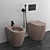 Cielo Smile Back to Wall WC/Bidet - Italian Design with Geberit and Hansgrohe 3D model small image 6