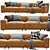 Modern Blanche Tutto 3-Seater Sofa 3D model small image 5