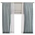 Elegant Fabric Drapes 3D model small image 1