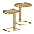 Gilded Gingko Cocktail Table: A Stunning Piece of Art 3D model small image 1