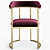 Acapulco Velvet Arm Chair: Luxurious & Stylish 3D model small image 2