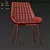 Plush Velvet Side Chair 3D model small image 5