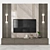 Modern TV Wall Set with 65" Screen 3D model small image 1