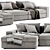 Poliform Dune Chaise Longue Sofa 2: Sleek & Stylish Seating 3D model small image 2