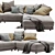 Modular Blanche Tutto Sofa Set 3D model small image 5