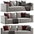 Elegant Minotti Powell Sofa: Sleek Design, Maximum Comfort 3D model small image 1