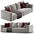 Elegant Minotti Powell Sofa: Sleek Design, Maximum Comfort 3D model small image 2