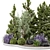Outdoor Garden Bush and Tree Set 3D model small image 4