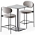 Modern bar set: Dado S60 Table & 430 Stool 3D model small image 1