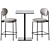 Modern bar set: Dado S60 Table & 430 Stool 3D model small image 2