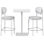 Modern bar set: Dado S60 Table & 430 Stool 3D model small image 7