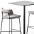 Modern Bar Set: Dado S70 Table & Marlen Bar Chair 3D model small image 2