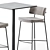 Modern Bar Set: Dado S70 Table & Marlen Bar Chair 3D model small image 3