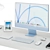 Workplace iMac Blue 3D model small image 4