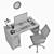 Silver iMac: The Ultimate Workplace Solution 3D model small image 7