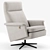 Modern Crescent Swivel Recliner 3D model small image 1