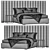 RH Modena Extended Platform Bed: Sleek Vertical Design 3D model small image 3