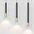 Elegant Brass-Toned LED Pendant 3D model small image 1