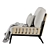 Sleek Mid Century Chair 3D model small image 4
