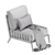 Sleek Mid Century Chair 3D model small image 7