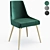 Elegant Ellenberger Velvet Chair 3D model small image 1