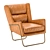 Wembley Leather Lounge Chair 3D model small image 1