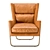 Wembley Leather Lounge Chair 3D model small image 2