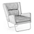 Wembley Leather Lounge Chair 3D model small image 4
