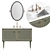 TORINO Washbasin Set: Elegant and Functional 3D model small image 1