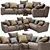 Modern Blanche Tutto Sectional: Versatile, Stylish, and High-Quality 3D model small image 2