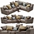 Modern Blanche Tutto Sectional: Versatile, Stylish, and High-Quality 3D model small image 3
