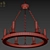 Rustic Halo Chandelier 3D model small image 3