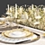 Elegant Dining Table Set 3D model small image 3