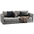 Elegant Blanche Katarina Sofa 3D model small image 3